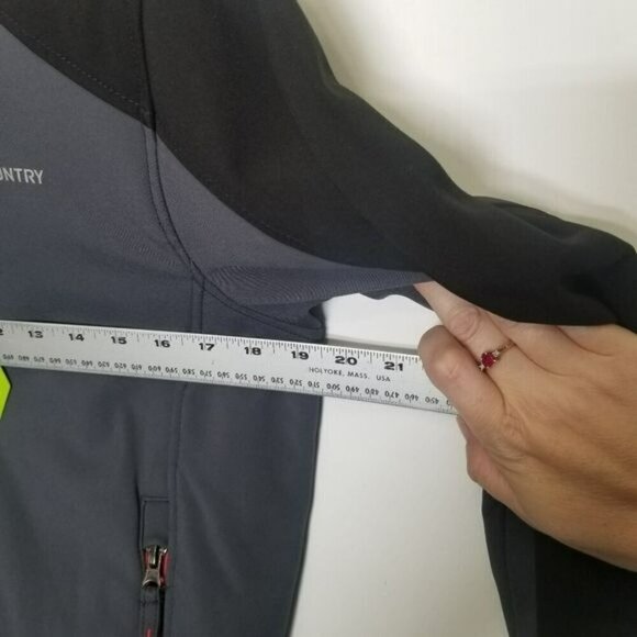 Free Country NWT Grey Black Jacket Boys Large Wind and water Resistant Softshell - Picture 6 of 13
